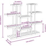  Stalak za cvijeće 110 x 25 x 110 5 cm od masivne jelovine | shoptok.hr