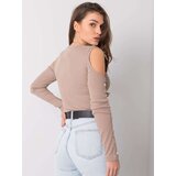 RUE PARIS Blouse-RV-BZ-5099-1.07-dark beige | Shoptok.si