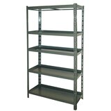  Regal za velike obremenitve (V x Š x G: 180 x 90 x 45 cm, Nosilnost na polico: 150 kg, Število polic: 5 kos, Priklop, Siva) | Shoptok.si
