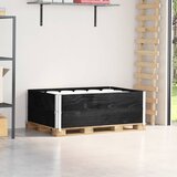 vidaXL Paletni okvirji 2 kosa črni 120x80 cm trdna borovina | Shoptok.si