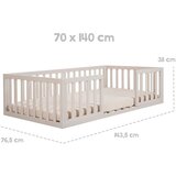 Roba Svijetlo sivi dječji krevet s podnicom 70x140 cm – | shoptok.hr