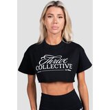 GymBeam Women‘s Thrive Cropped T-shirt Black S Cene
