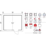 Male kuće Drvena vrtna kućica Caroline A 350 × 250 cm sa šindrom | shoptok.hr