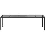  Stol za vrt Čista crna 250 x 100 x 75 cm poliratan | shoptok.hr
