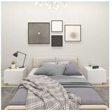  Noćni ormarić bijeli 100 x 35 x 40 cm od iverice | shoptok.hr