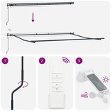 Tenda na automatsko uvlačenje s LED smeđa 500x300 cm | shoptok.hr