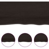  Zidna polica tamnosmeđa 80x20x4 cm od obrađene hrastovine | shoptok.hr