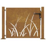 vidaXL Vrtna vrata 105x105 cm Corten jeklo dizajn drevesa | Shoptok.si