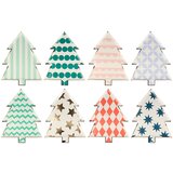 Meri Meri papirnati tanjuri die cut patterned christmas tree (8 komada) | shoptok.hr