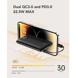 Veger powerbank 10000 mAh s ugrađenim kabelima Type C / Lightning PD QC3.0 2A 22.5W C11 (W1170) crni | shoptok.hr