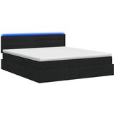  LED krevet za pohranu s madracem Crna 140 x 200 cm Tkanina | shoptok.hr