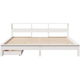 Krevet s regalom z knjige bez madraca bijeli 180x200cm borovina | Eponuda.ba