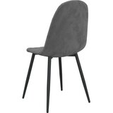  Jedilni stoli 6 kosov temno siv žamet, (20699885) | Shoptok.si