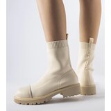 Gemre Beige sock boots with rhinestones Vail | Shoptok.si
