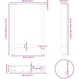  Noge za blagovaonski stol antracit boje 2 kom 50 x (72-73) cm čelik | shoptok.hr