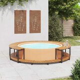 Ograda za vruću kupku 273 x 53 cm od masivnog bagremovog drva | Eponuda.ba