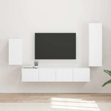  Set TV komoda Zidne 3 pcs Bijelo Konstruirano drvo | shoptok.hr