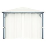  Sjenica sa zastorom 300 x 300 cm krem aluminijum | shoptok.hr