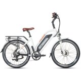JOBOBIKE Mestno električno kolo Commuter, 250 W 36 V 18,2 Ah, Step-thru, belo, (5000009014) Cene
