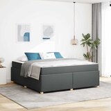  Krevetna konstrukcija Tamno siva 180 x 200 cm tkanina | shoptok.hr