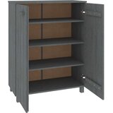 Ormarić za cipele HAMAR tamnosivi 85x40x108 cm masivna borovina | shoptok.hr