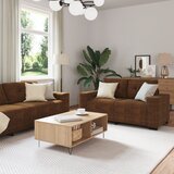 vidaXL 2-delni set zof z blazinami, rjav umetni usnj, (22054540) | Shoptok.si