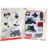 Motocikl za sastavljanje od metalnih vijaka 1:14 DIY zeleno-crveno | shoptok.hr
