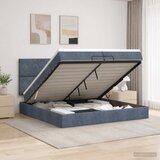 Krevet od pjene s madracem i LED-om Tamnosiva 200 x 200 cm | shoptok.hr