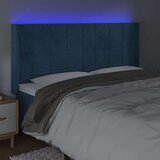  Uzglavlje tamnoplavo 163x16x118/128 cm baršunasto | shoptok.hr