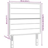 vidaXL naslon za glavu tamno siva tkanina 90 cm pravokutni moderni | shoptok.hr