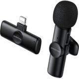 Bežični mikrofon Borofone Lavalier BFK16 Winner Lightning crni | shoptok.hr