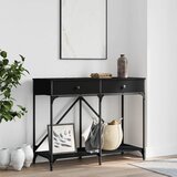  Konzolni stol crni 100 x 39 x 78,5 cm od konstruiranog drva | shoptok.hr