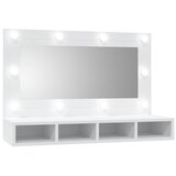 Ormarić s ogledalom i LED svjetlima bijeli 90 x 31,5 x 62 cm | Eponuda.ba