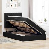  Krevet s prostorom za pohranu s LED-om Crna 120 x 200 cm | shoptok.hr