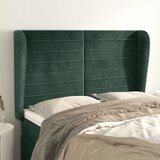 vidaXL Uzglavlje s ušima tamnozeleno 147x23x118/128 cm baršunasto | shoptok.hr