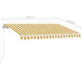  Prostostoječa ročno zložljiva tenda 350x250 cm rumena/bela, (20728708) | Shoptok.si