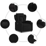  Električni naslonjač od tkanine crni | shoptok.hr