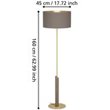 Eglo 390338 - Stojeća lampa SANTANDRIA 1xE27/40W/230V braon/zlatna | Eponuda.com