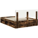  Konstrukcija postelje z vzglavjem Dimljeni oreh 140 x 200 cm, (5000102627) | Shoptok.si