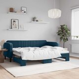  Dnevni krevet na razvlačenje plavi 80 x 200 cm baršunasti | shoptok.hr