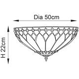 Endon 63973 - stropna svetiljka tiffany brooklyn 2xE14/60W/230V prečnik 50 cm | Eponuda.com
