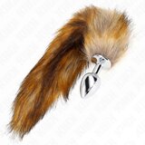 Kink Fox Tail with Metal Plug Brown | shoptok.hr
