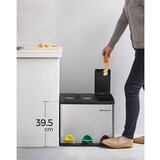 Songmics Koš za smeti 3v1, 3x 8 L, srebrn | Shoptok.si