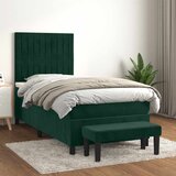 Box spring krevet s madracem tamnozeleni 80 x 200 cm baršunasti Cijene