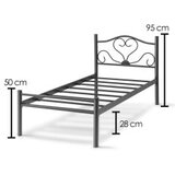 Hanah home krevet K50 black (90 x 190) | ePonuda.com