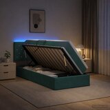  LED krevet za pohranu s madracem Tamnozelena 100 x 200 cm | shoptok.hr