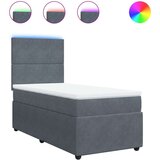 vidaXL Box spring krevet s madracem tamnosivi 90x200 cm baršunasti | shoptok.hr