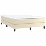  Okvir za krevet s oprugom krem 140x190 cm od umjetne kože | shoptok.hr