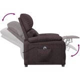  Električni naslonjač od tkanine tamnosmeđi | shoptok.hr