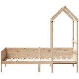  Dnevni krevet s krovom bez madraca 80x200 cm Masivno drvo | Shoptok.si